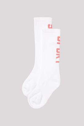 Lange Sportsocken mit Logo, 2 Paar