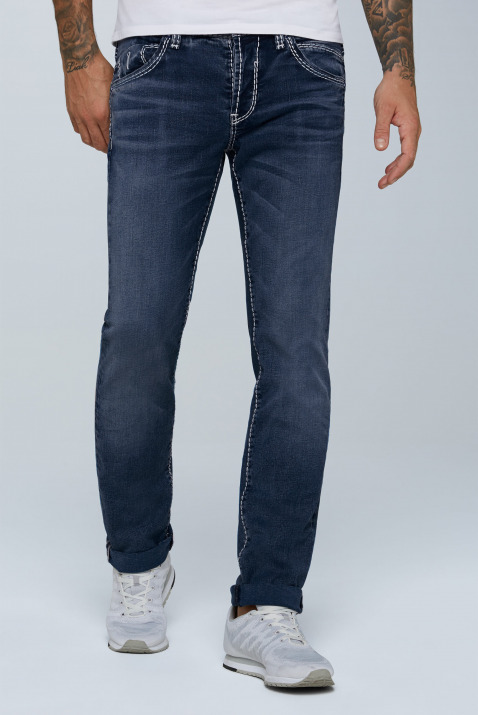 Jeans RO:BI mit Knopfverschluss und Used Look Farbe : dark blue ,  Weite :  29 ,  Länge:  32