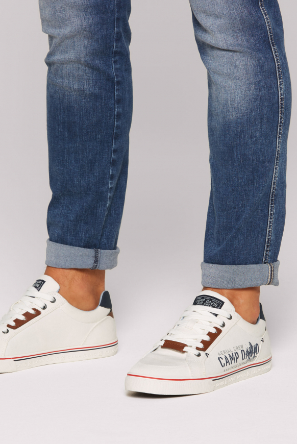 Canvas Sneaker mit Logo Print