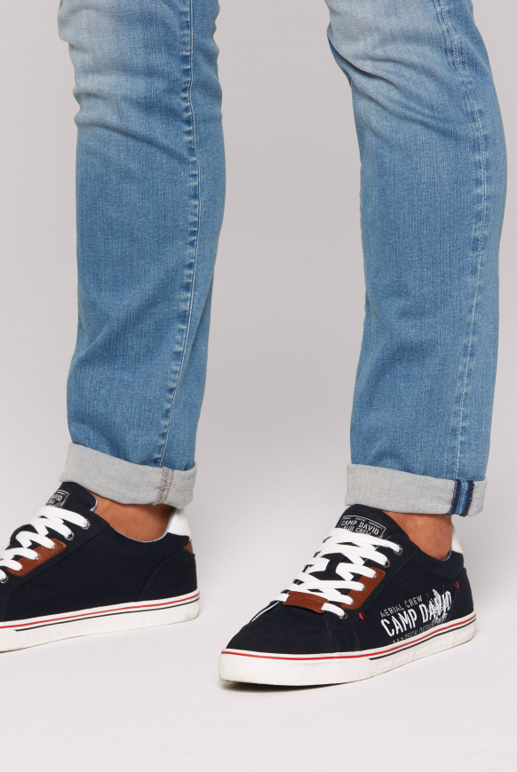 Canvas Sneaker mit Logo Print