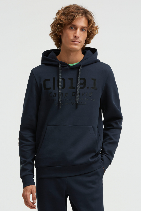Hoodie aus Interlock mit Frontprint