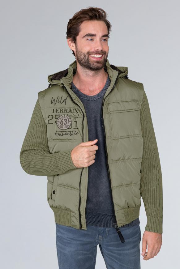 2-in-1-Jacke mit Kapuze und Artworks
