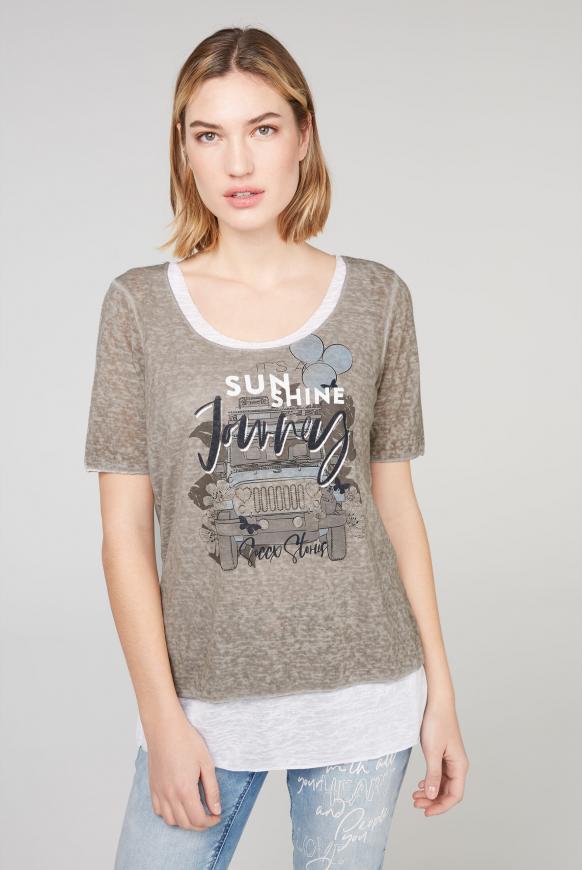 2-in-1 Layering Shirt mit Artwork