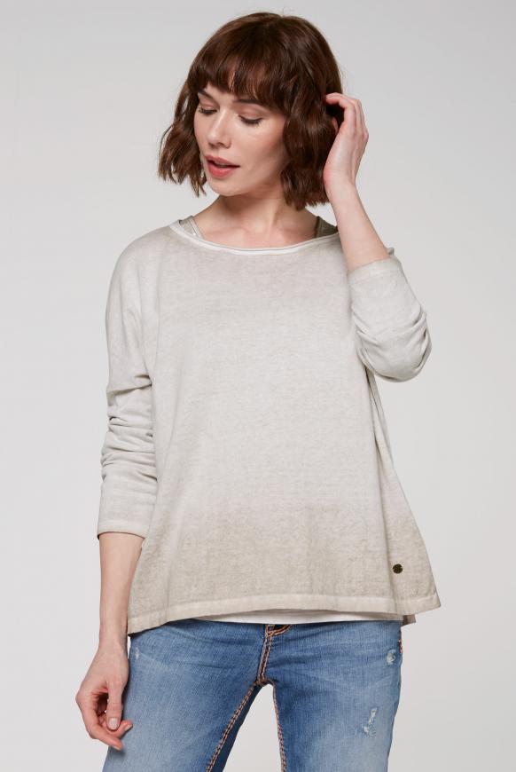 2-in-1 Pullover mit Used-Färbung