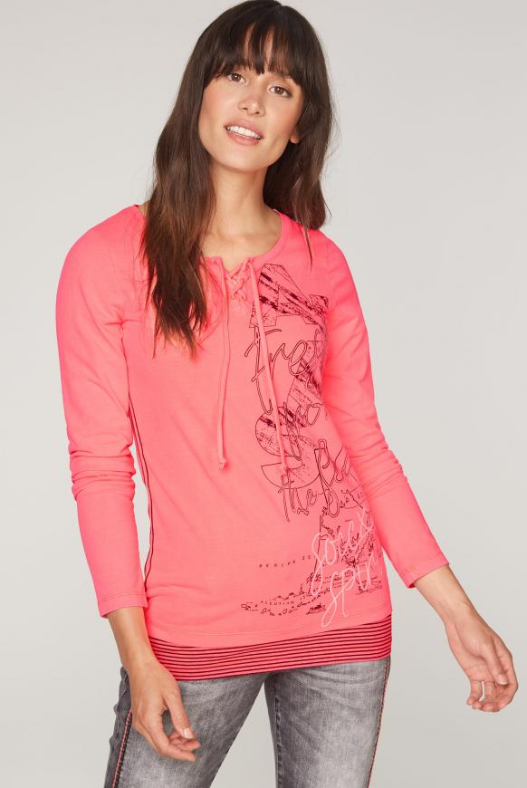 2-in-1 Serafino-Shirt mit Layering