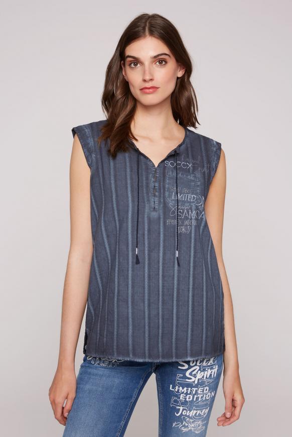 Ärmellose Bluse mit Rücken-Artwork
