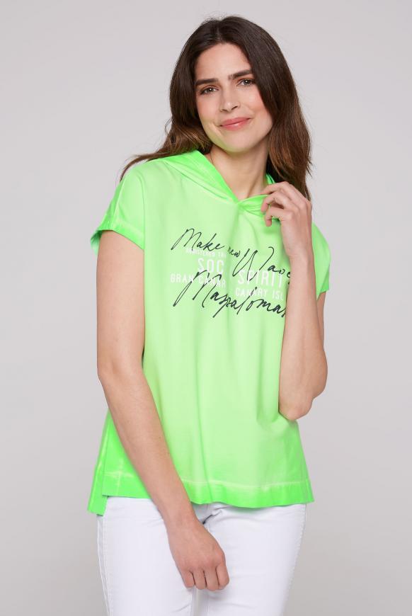 Ärmelloses Kapuzensweatshirt mit Prints fresh lime