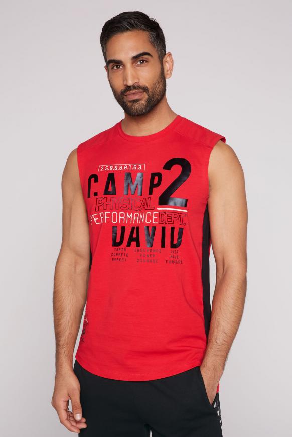 Ärmelloses Shirt mit Folien-Prints