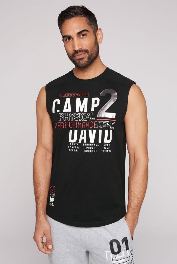 Ärmelloses Shirt mit Folien-Prints