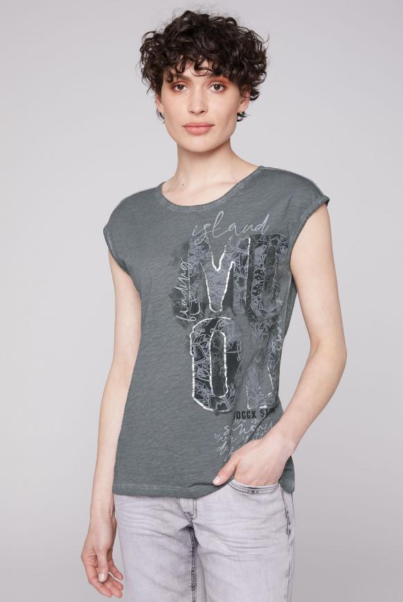 Ärmelloses Shirt mit Tülleinsatz am Rücken