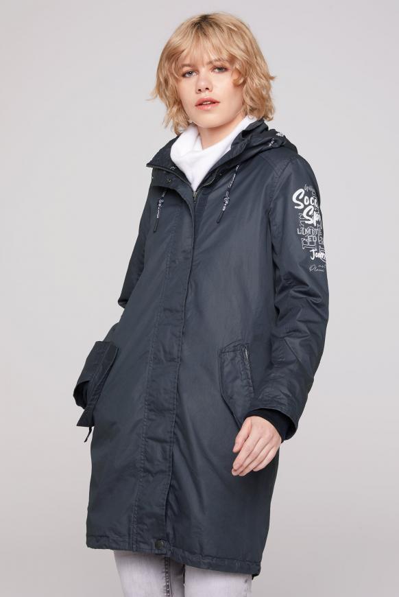 Allwetter-Parka mit Coating blue navy