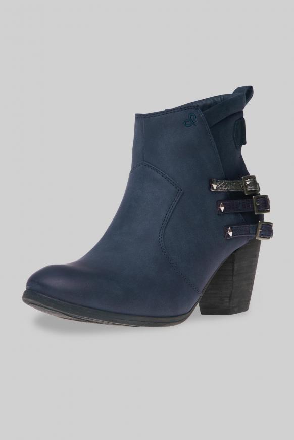 Ankle Boots aus Lederimitat mit Riemchen-Detail