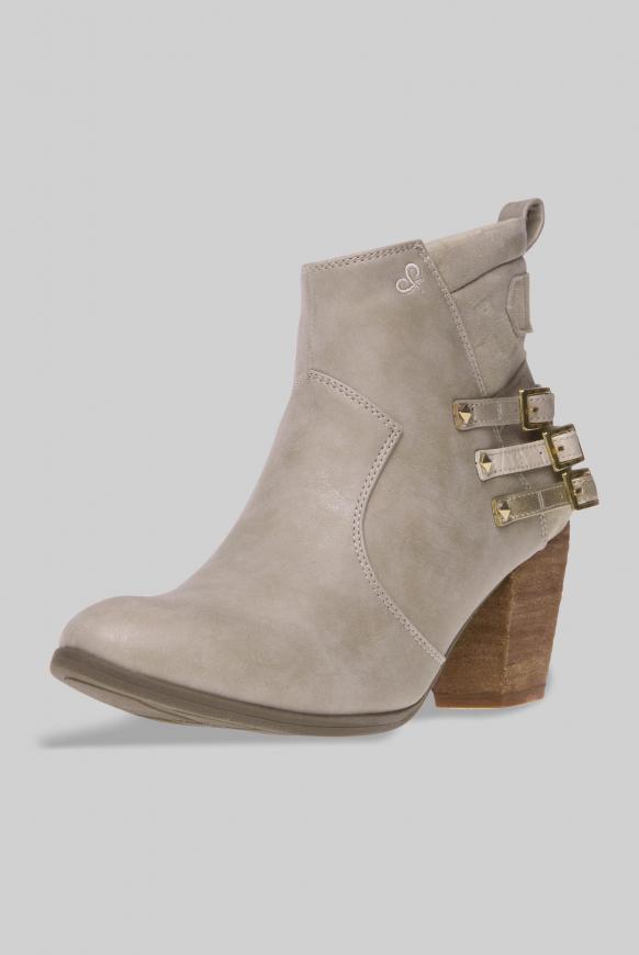 Ankle Boots aus Lederimitat mit Riemchen-Detail