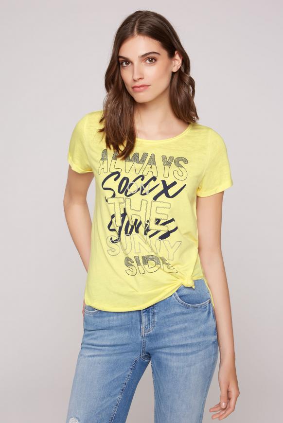 Ausbrenner-Shirt mit Glitter Puff Print bleached sun