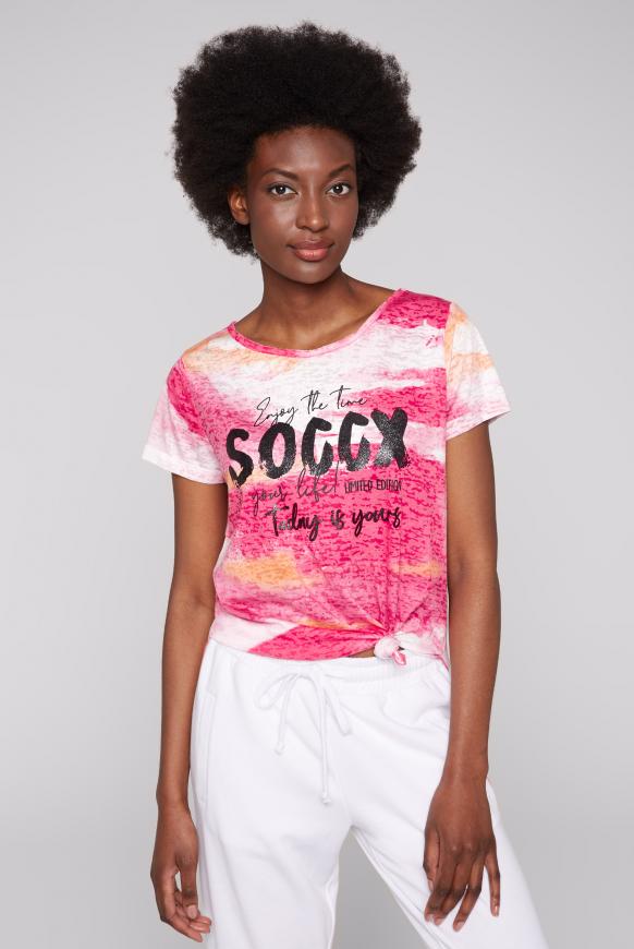 Ausbrenner-T-Shirt mit All Over Print