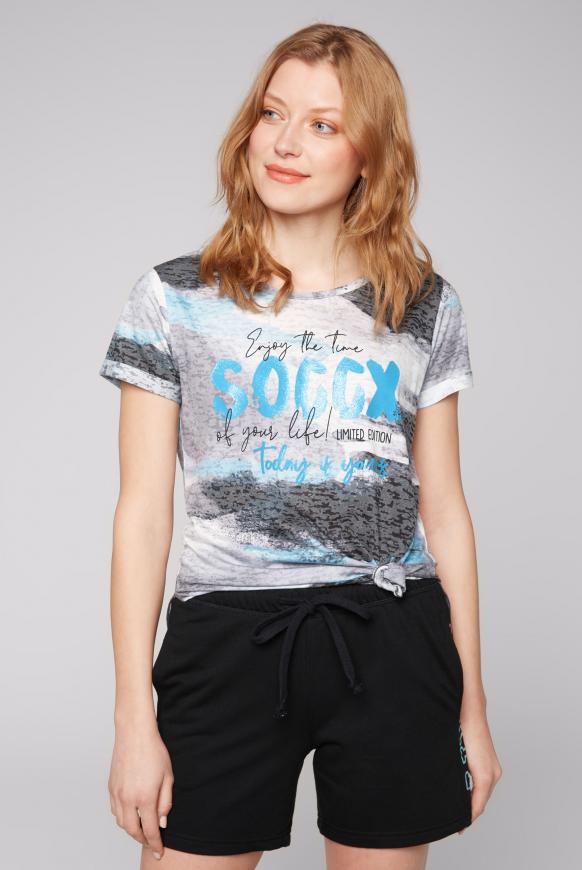 Ausbrenner-T-Shirt mit All Over Print