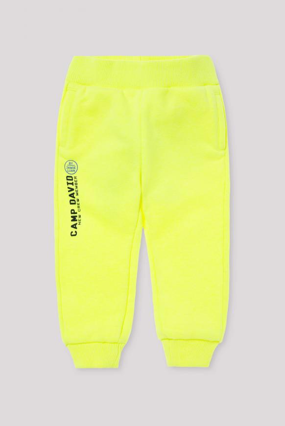 Baby Sweatpants mit Label Prints neon lime