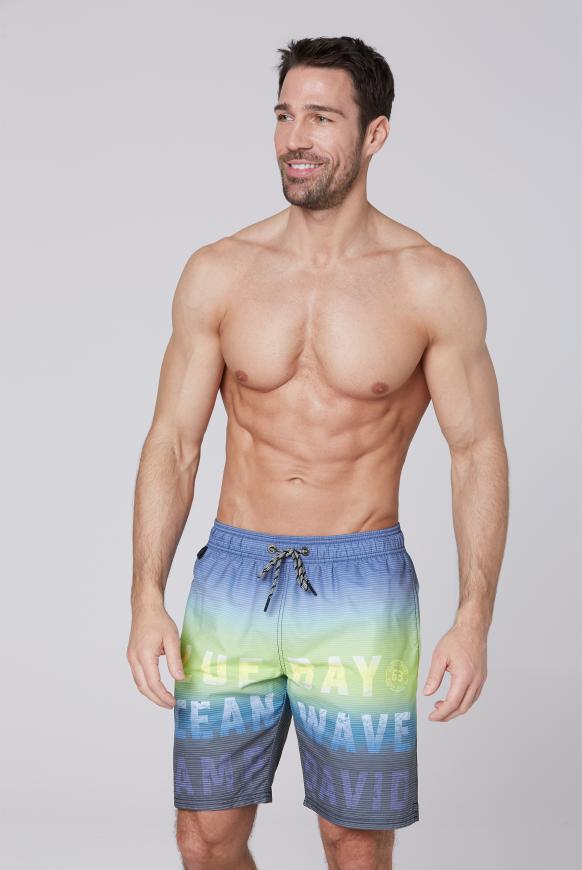 Badeshorts mit All Over Print