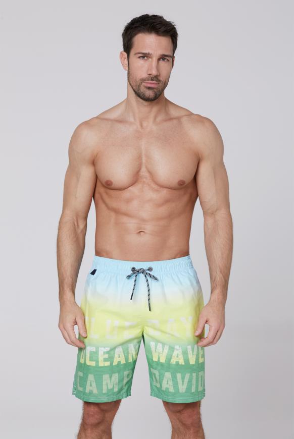 Badeshorts mit All Over Print