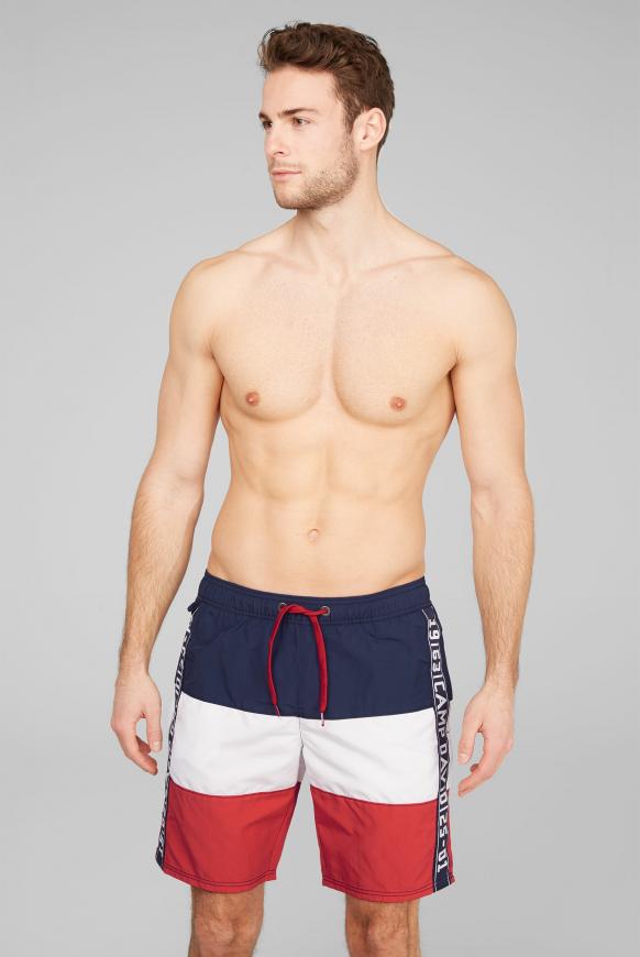 Badeshorts mit Colour Blocking und Logo-Tapes