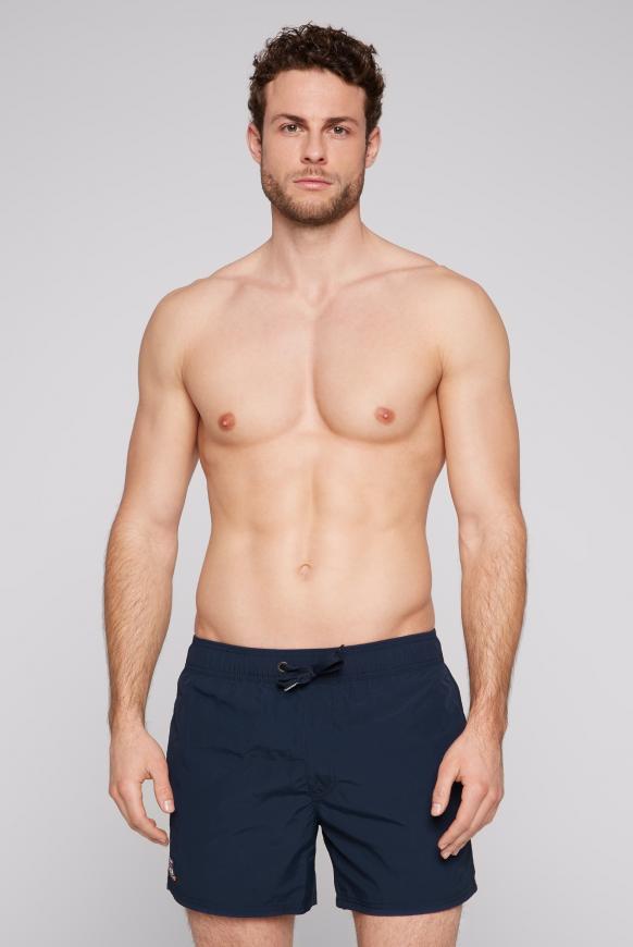 Badeshorts mit Logo Print hinten