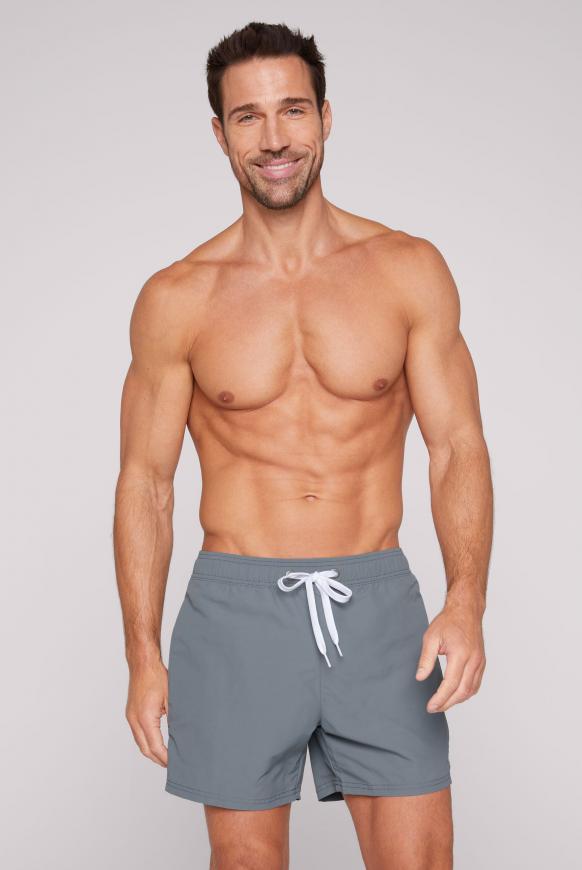 Badeshorts mit Logostick