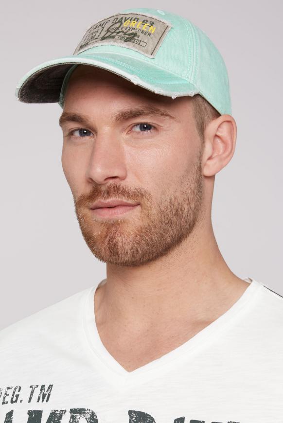 Base Cap Stone Washed mit Logo Patch french green