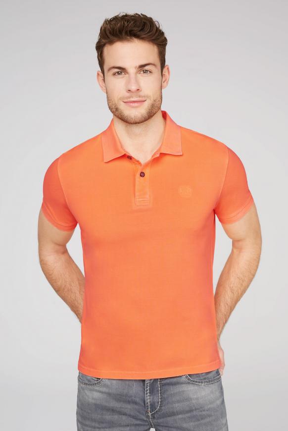 bright orange polo shirt