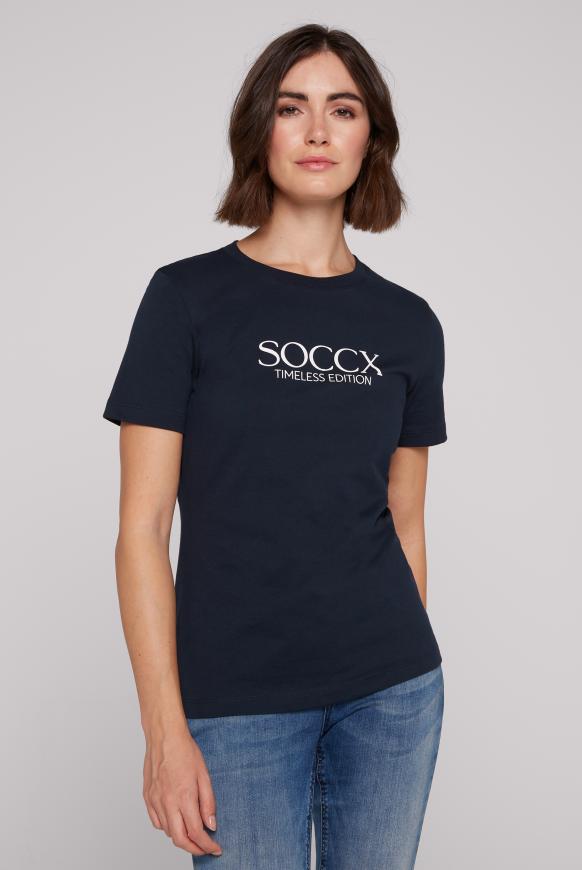 Basic T-Shirt mit Logo Print