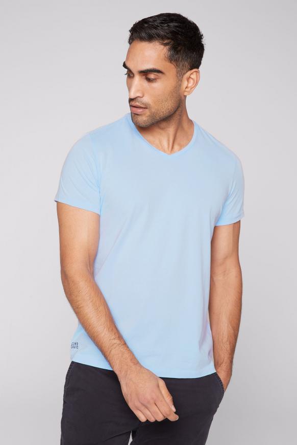 Basic T-Shirt mit V-Ausschnitt