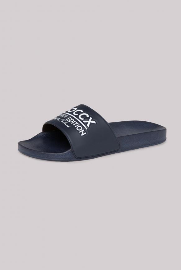 Beach Slipper mit Logo Design ocean navy