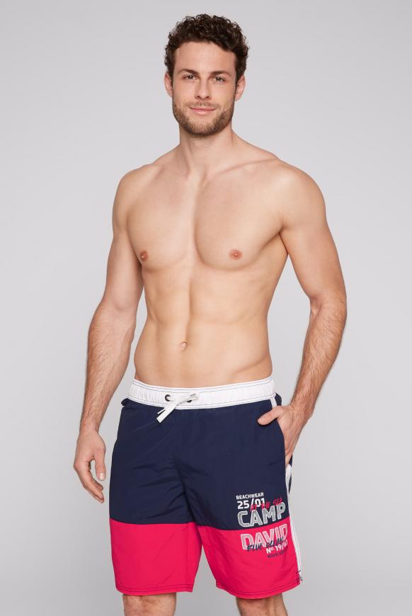 Beachshorts mit Colour-Blocking