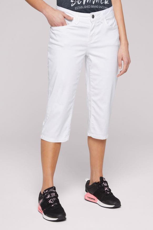 Bermuda mit Turn-Up-Saum opticwhite