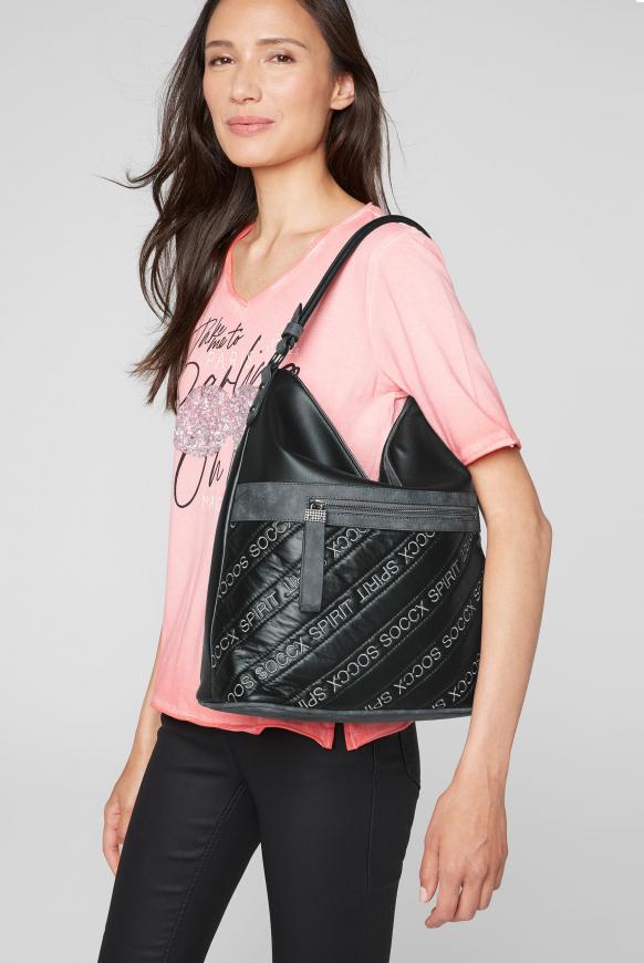 Beuteltasche mit Logo-Stickereien