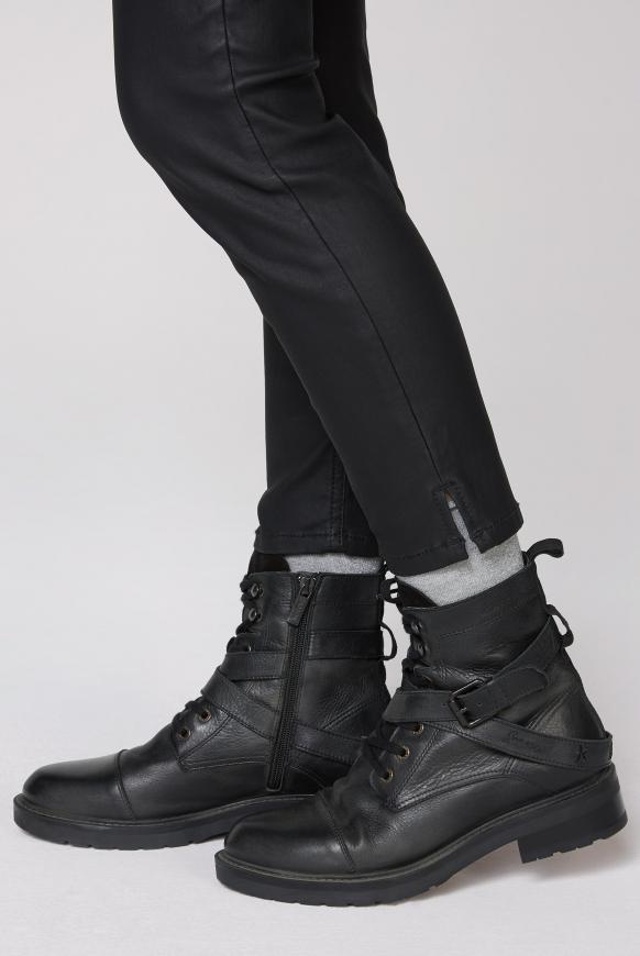 Biker Boots aus Leder mit Schnallen-Detail