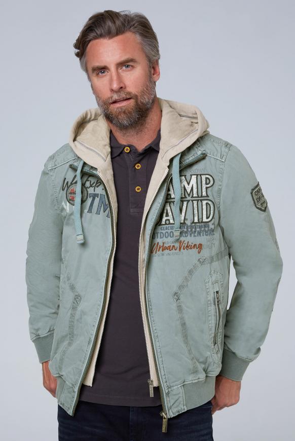 Blouson mit Kapuzen-Einsatz und Artworks