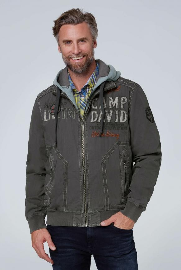 Blouson mit Kapuzen-Einsatz und Artworks