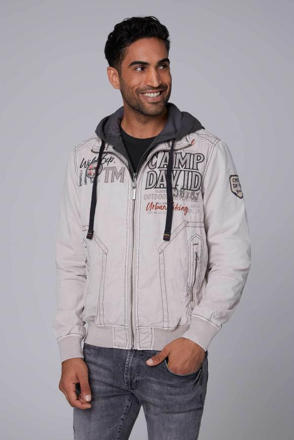 Blouson mit Kapuzen-Einsatz und Artworks