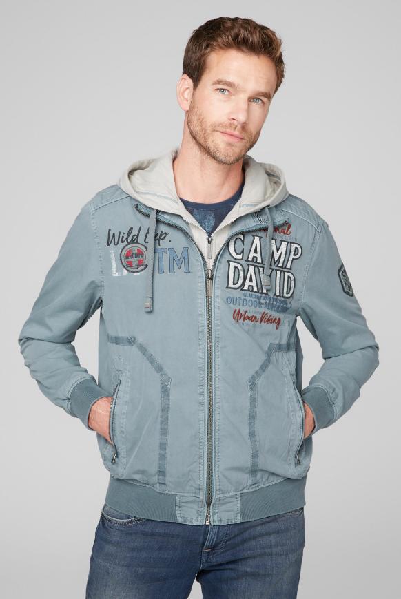 Blouson mit Kapuzen-Einsatz und Artworks