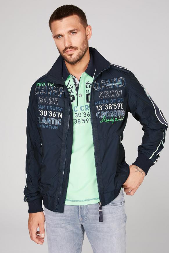 Blouson mit Label-Applikationen und Tapes