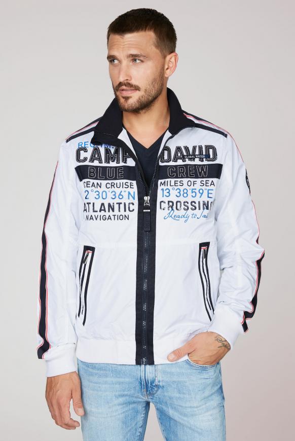 Blouson mit Label-Applikationen und Tapes