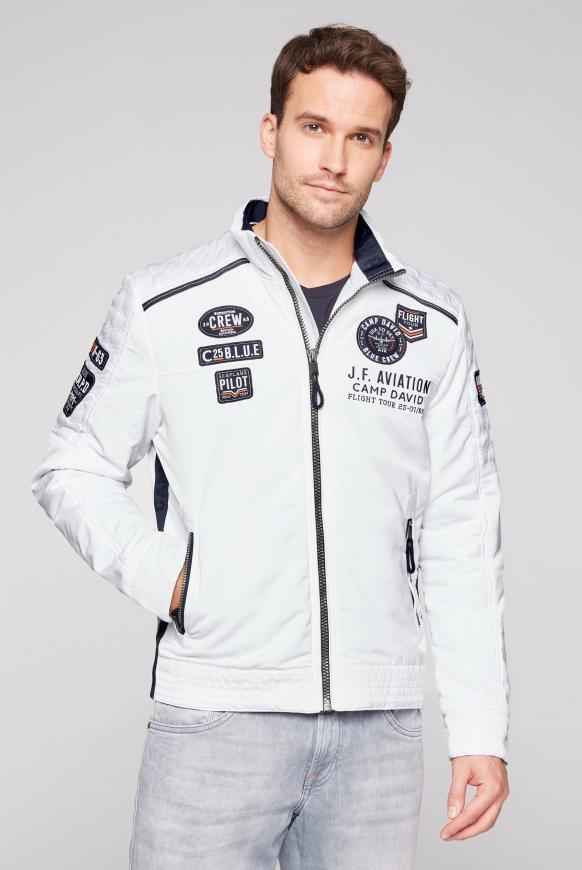 Blouson mit Steppungen, Patches und Artwork