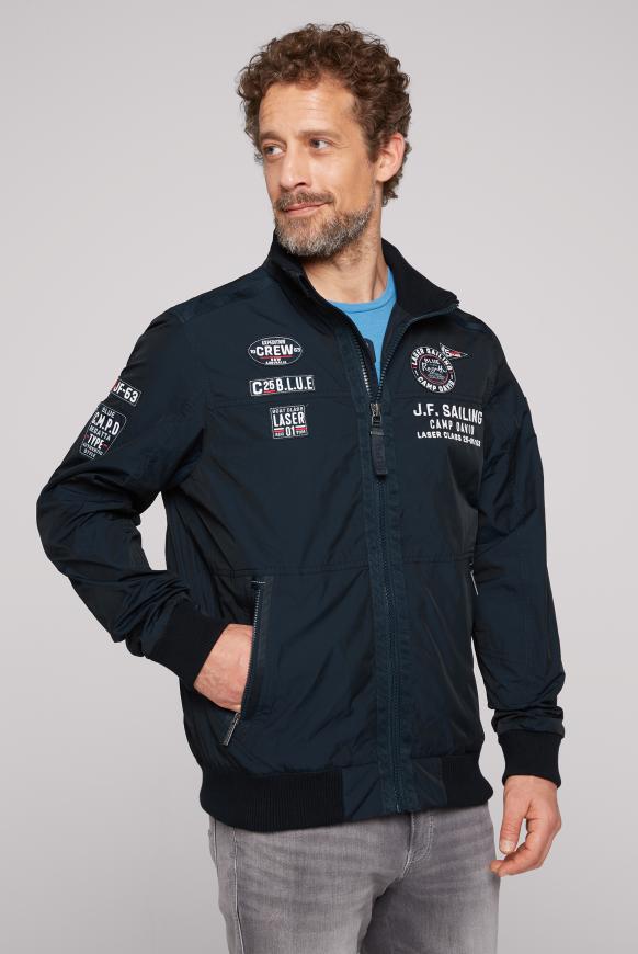 Blouson mit Tapes und Label Patches blue navy