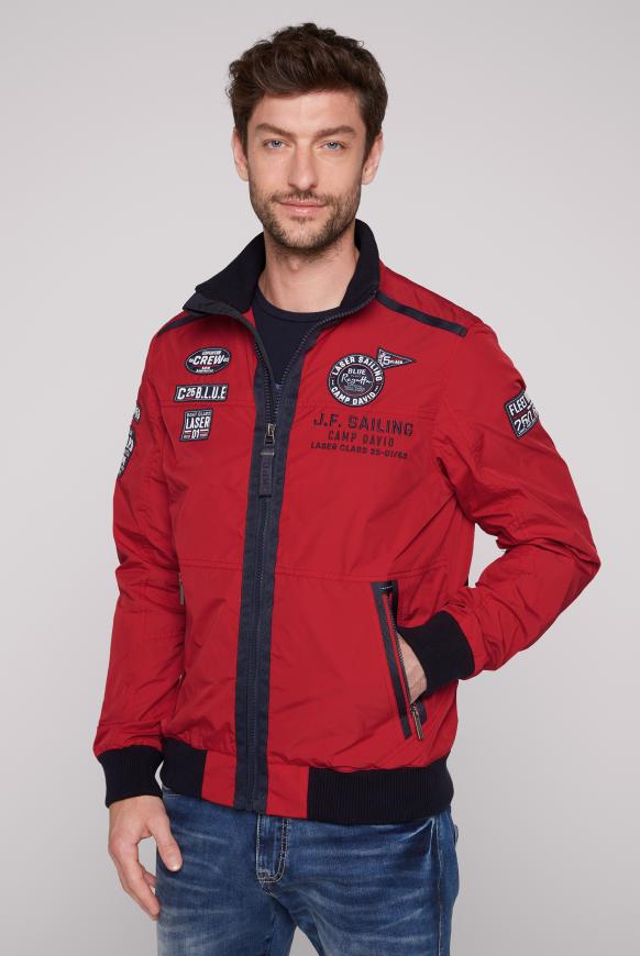 Blouson mit Tapes und Label Patches mission red