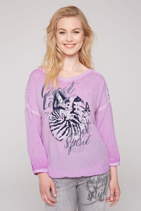 Blusenshirt Inside Oil Dyed mit Tapes und Prints new lilac
