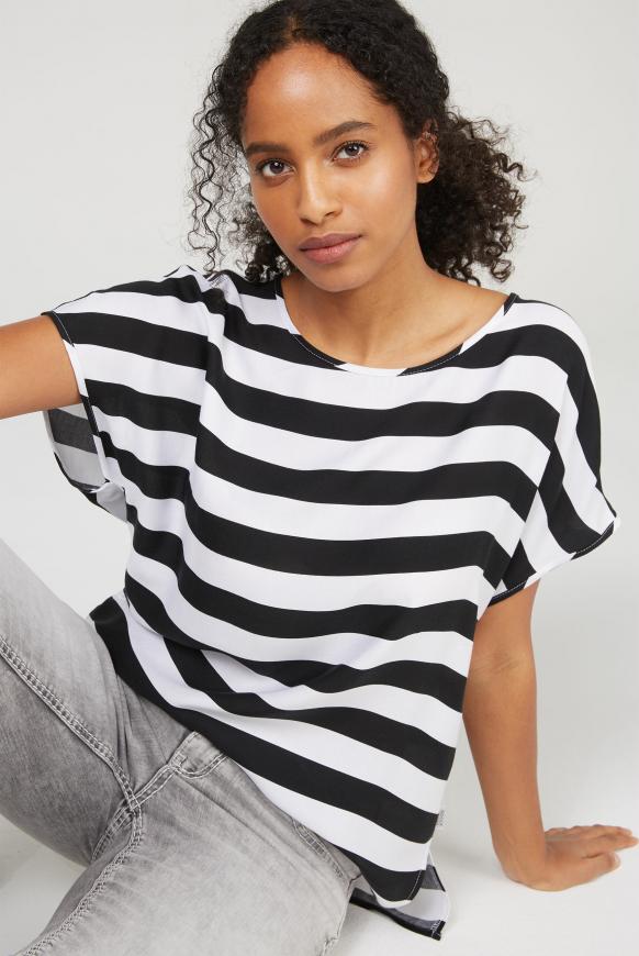 Blusenshirt mit Streifenmuster