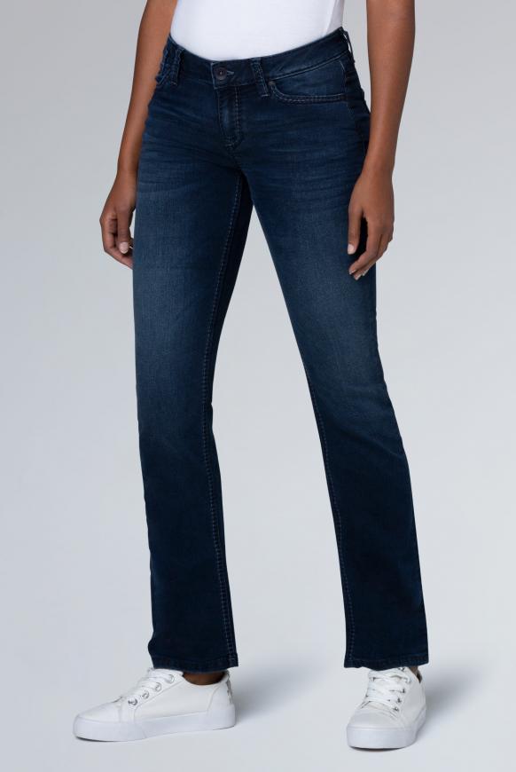 Boot Cut Jeans CO:LE mit Used-Optik Comfort Fit