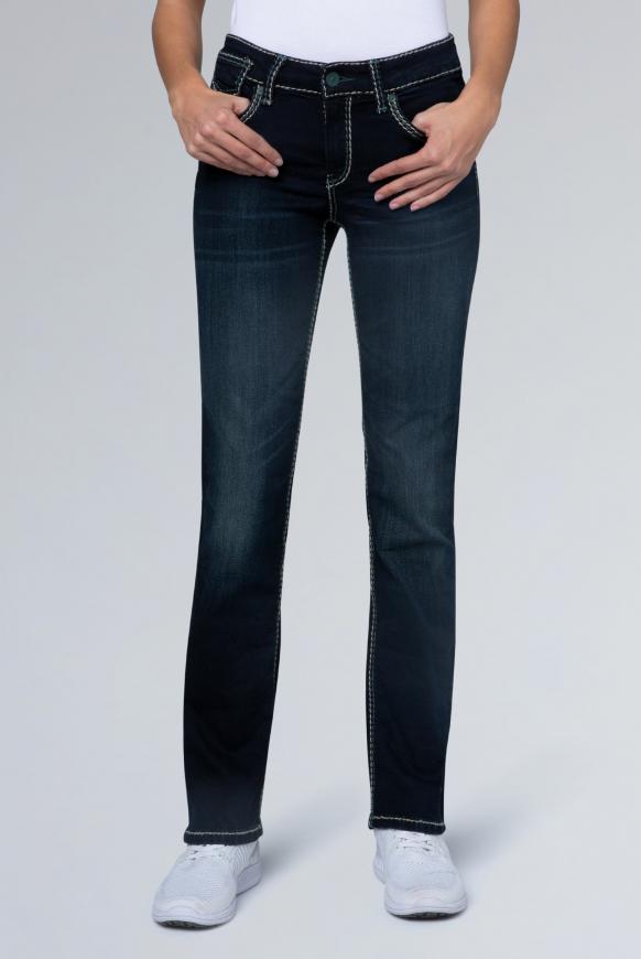 Bootcut Jeans CO:LE mit Wrinkle-Effekte