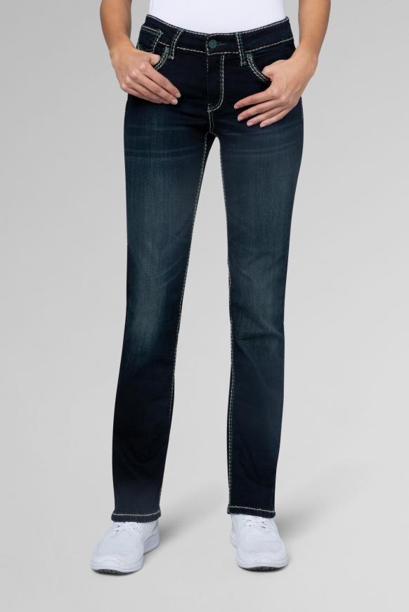 Bootcut Jeans CO:LE mit Wrinkle-Effekte