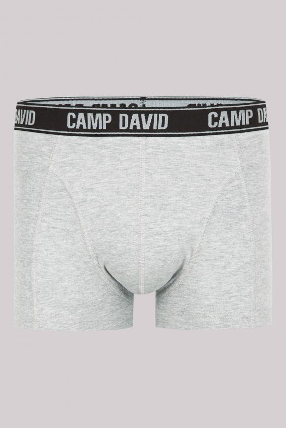 Boxershorts mit Logo Design, 2er Pack grey melange / diving navy